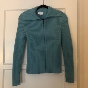 Like new loft zip up cable knit sweater